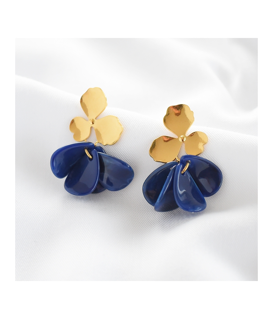 Boucles d'oreilles fleur et...