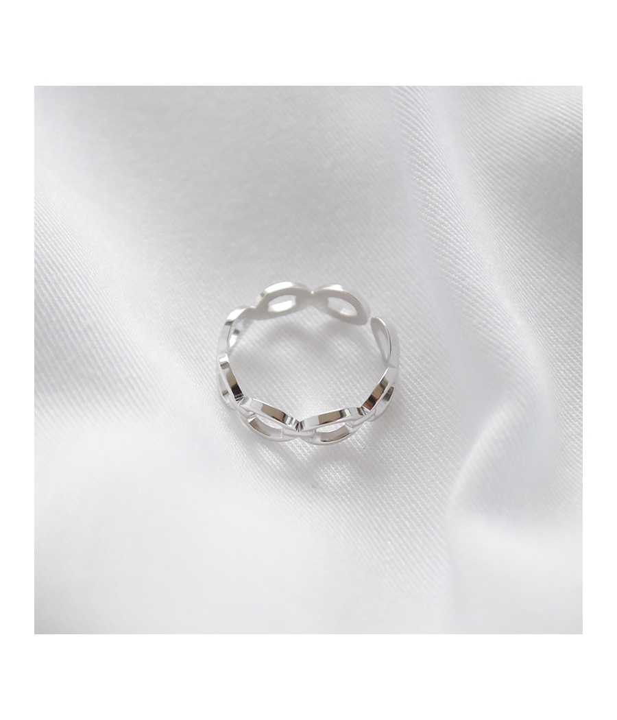 Bague maille argent LEA