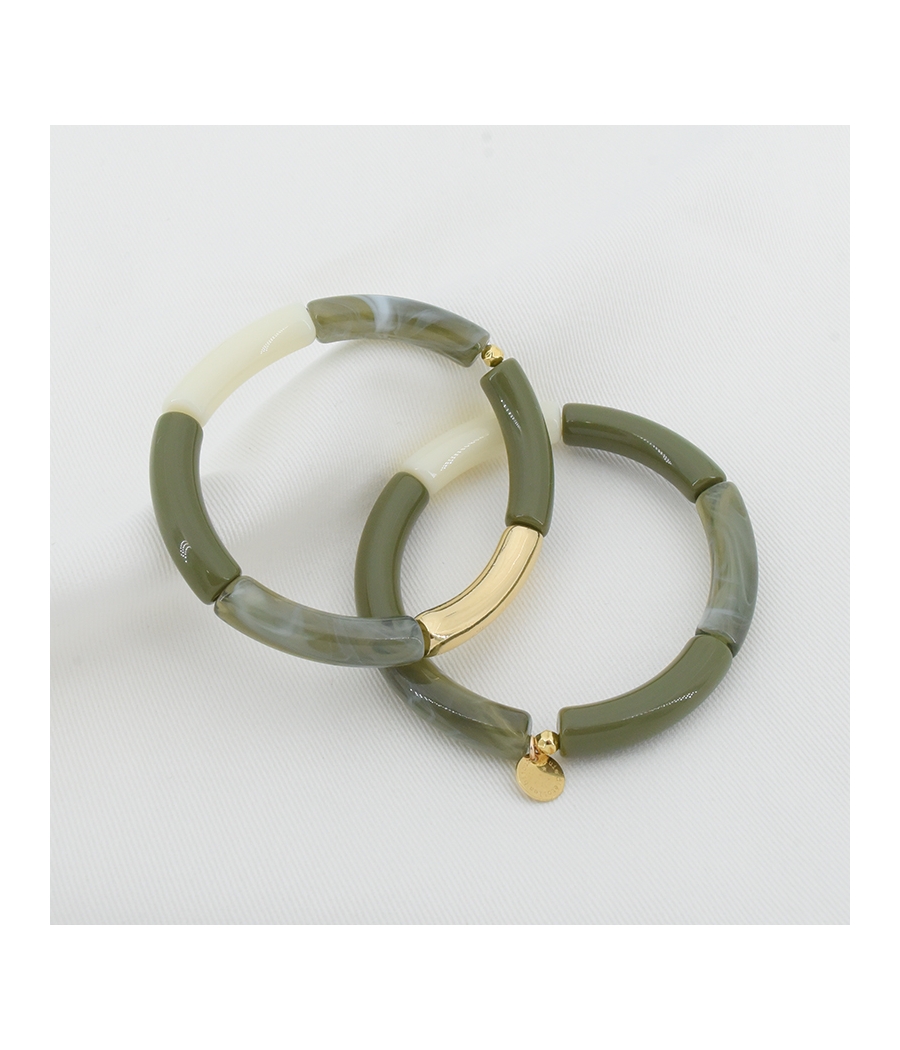 Kit bracelet perles tube incurvé - Un grand marché